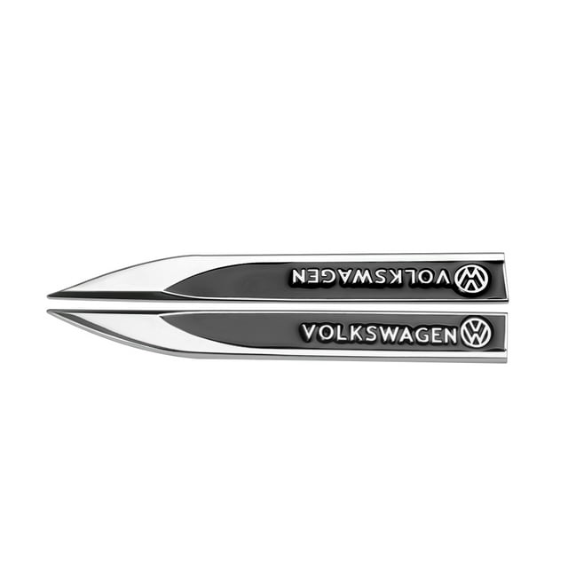 2pcs Car Fender Side Blade Emblem Stickers Decoration Auto Refit Accessories For VW GTI R GTD Golf Polo Tiguan Jetta Volkswagen-BK SL 2pcs