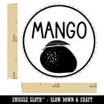thumbnail image 2 of Mango Text with Image Flavor Scent Fruit Self-Inking Rubber Stamp Ink Stamper - Purple Ink - Medium 1 Inch, 2 of 7