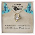 thumbnail image 4 of To Mom Remembrance Message Mother's Love Blooms Forever Necklace w Message Card, 4 of 20