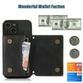 thumbnail image 6 of Feishell Crossbody Wallet Women Case for iPhone 13,[RFID Blocking] Credit Card Holder Phone Case with Strap,PU Leather Purse with Lanyard Bling Flip Cover For iPhone 13, Black, 6 of 10