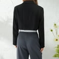 thumbnail image 6 of KOMOO Women Cropped Blazer Jacket Long Sleeve Lapel Crop Suit Coat Button Work Office Jacket, 6 of 9