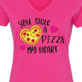 thumbnail image 4 of Inktastic Valentine's Day You Stole a Pizza of My Heart Women's V-Neck T-Shirt, 4 of 5
