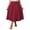 Skirt - Wine, variant on Midi Skirts for Women Casual Flowy A-Line Flared High Elastic Waist Solid Swing Skirt Modest Elegant Everyday Office Wear