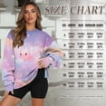 thumbnail image 3 of SCRAWLGOD Axolotl Sky Print Violet Womens Sweatshirts Polyester Crewneck Tops Long Sleeve Loose Fit Lightweight Fall Winter Drop Shoulder Casual Pullover with Pockets, L, 3 of 7