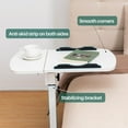thumbnail image 4 of Adjustable Overbed Table with Wheels, Rolling Laptop Desk for Bed, Sofa, or Hospital Use, White, 4 of 8