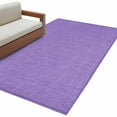 thumbnail image 2 of Purple 2.7x5 Area Rugs, Farmhouse Burlap Solid Purple Color Modern Linen Texture Non-Skid Rubber Backing Large Rectangle Rugs - Living Room Bedroom Home Office, Indoor Floor Mat Carpets Washable Rug, 2 of 9