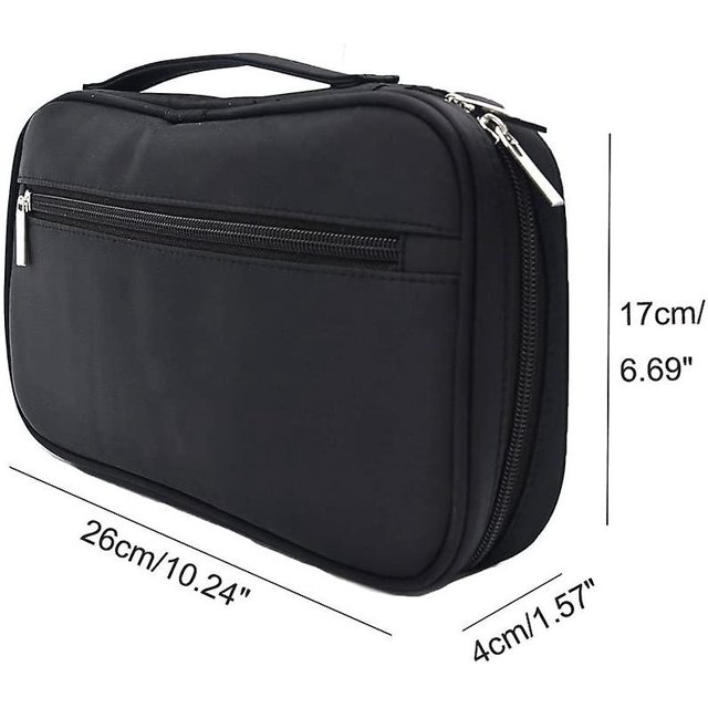 Bolsas para brochas de maquillaje, estuche organizador de cosméticos de viaje, herramientas de maquillaje, bolso, estuche de belleza con estuche de maquillaje de malla desmontable (1 unidad, negro) ZefeiWu 1327534231113