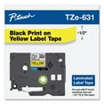 thumbnail image 4 of Tze Standard Adhesive Laminated Labeling Tape, 0.47" X 26.2 Ft, Black On Yellow | Bundle of 10 Each, 4 of 6
