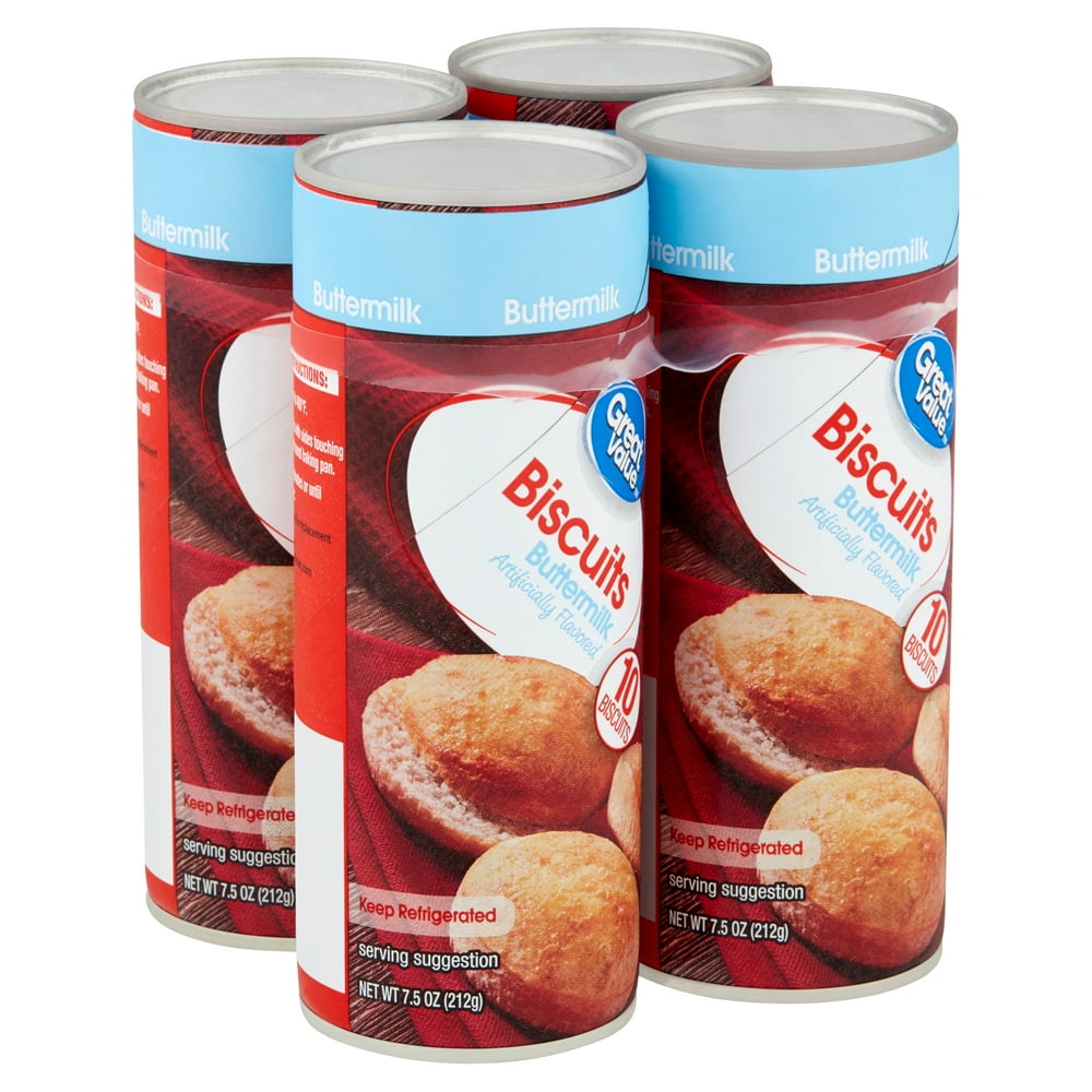 Great Value Buttermilk Biscuits, 10 Count, 4 Pack