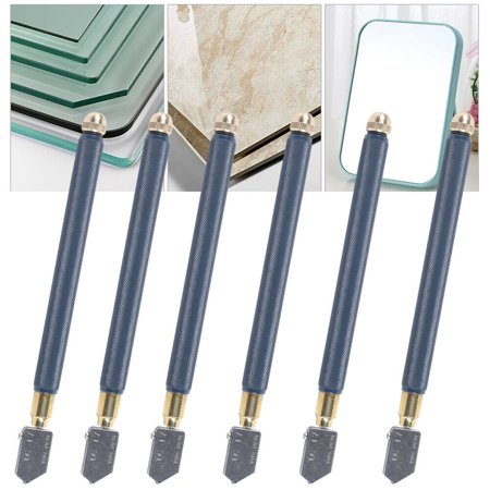 

OUKANING 6Pcs TC-17 Oiling Glass Cutter Metal Handle Straight Cut Glazing Tool Alloy Steel Cut Glazing Tool