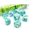 thumbnail image 2 of Underworld Vortex Dice with Yellow Numbers 7+1 Dice Set 16mm (5/8in) Limited Edition Lab Dice Chessex, 2 of 2