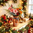 thumbnail image 5 of Metal Milk Can Jug, 7.8" Rustic Flowers Vases, Vintage Farmhouse Bucket, French Shabby Chic Decor for Dried Floral Arrangements, Home, Christmas, Wedding Table Centerpiece, 5 of 6