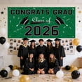 thumbnail image 5 of 2026 Graduation Party Backdrop - 59"Ã 35"Congrats Grad Banner in Green, Large Class of 2026 Decorations, Photography & Grad Party Supplies, 5 of 5
