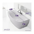 thumbnail image 6 of Bank Series 65 in. x 31 in. Flat Bottom Acrylic Freestanding Soaking Bathtub with Center Drain in Glossy White, 6 of 6