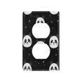 thumbnail image 3 of Switch Panel Switch Decoration 2.76x4.53x0.28 Inches Duplex Outlets Switch Plate Wall Plates Living Room Kitchen Bedroom Study Switches Cartoon Black Panda Face, 3 of 8