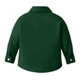 thumbnail image 7 of Curuila Kids Toddler Boys Shirt Long Sleeve Solid Color Lapel Button Down Shirts For Boys Loose Fit Casual Tops Dark Green Size 10-11 Years, 7 of 7