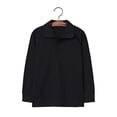 thumbnail image 2 of YOUYEDIAN Back to School Kids Polo Shirts Long Sleeve Warm Comfy Lapel Collar Versatile School Uniform Spring Fall Solid Color Casual Sport Cotton Top, 2 of 3