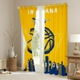 thumbnail image 4 of 42x63 inch Curtains Basketball,Basketball 30%-50% Blackout Curtains ,Basketball Curtains Drapes,Sports Gamer Window Curtains 2 Panels for Living Room,Indiana, 4 of 6