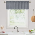 thumbnail image 2 of Yiwa Waterproof Kitchen Curtains Rod Pocket Waffle Weave Small Window Treatment for Bathroom, 30"x36", Blue, Set of 2, 2 of 7