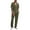 Army Green, variant on Coshow Men's 2 Piece Outfit Casual Short Sleeve Button Down Shirt Beach Summer Loose Pant Sets