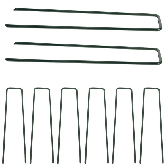 unbranded 30Pcs Tent Landscape Stakes Metal U-Shaped Stake Grass Anchoring Fabric Fixing Stake