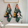 thumbnail image 3 of Colorful Hibiscus Tropical Hand Towels for Bathroom, Summer Palm Leaves Kitchen Towel 2 PCS Ultra Soft and Highly Absorbent Decorative Fingertip Face Bath Towels for Spa & Hotel, 28.3"x 14.4", 3 of 4