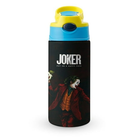 

JOker Small Water Bottle for Kid 12oz Insulated Bottles with Straw Lid Stainless Steel Tumbler Vacuum Cup Thermal Bottles