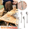 thumbnail image 2 of Mini Size Titanium Small Dessert Spoon Outdoor Camping Mixing Spoon- Coffee, 2 of 8