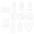 thumbnail image 1 of 11pcs Transparent Embroidery Floss Bobbin Love Heart Shape DIY Needlework Craft Sewing Cotton Thread Winding Board Card Organizer with Hole, 1 of 8