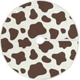 thumbnail image 1 of FMSHPON BrownWhite Cow Doodle Style Xmas Christmas Tree Skirt Stand Mat for Holiday Party Decoration Indoor Outdoor 36 inches, 1 of 6