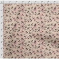 thumbnail image 4 of Soimoi Bird Printed Cotton Satin Spandex Sewing Fabric By The Yard 54 Inch Wide Decorative Fabric For Dresses And Home Accents Beige, 4 of 5