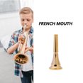thumbnail image 4 of Universal Gold/Silver Copper Alloy French Horn Mouthpiece Instrument Replacement Mouthpiece for Horn, 4 of 5