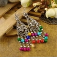 thumbnail image 4 of EOEMY Women Vintage Fashion Bohemian Boho Multi-Color Beads Dangle Alloy Drop Earring-3005-5, 4 of 9