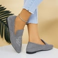 thumbnail image 6 of Gray Women'S Casual Slip-On Flats With Low Heel And Embroidered Detailing, Ideal For Everyday Use, 6 of 9