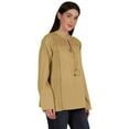 thumbnail image 4 of Moomaya Womens Mandarin Collar Tunic Full Sleeve Summer Plain Cotton Top, 4 of 7