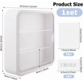thumbnail image 2 of 3-Tier Figure Display Case 29.5x8x30cm Wall Hanging Display Box Beige Wall Mounted Plastic Display Boxes Storage Box Clear Display Case with Door for Minifigure Anime Artifact Display, 2 of 9