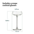 thumbnail image 3 of Libbey Signature Stratford Coupe Cocktail Glasses Set of 4, Artful, Lavish Coupe Martini Glasses, Stemmed Cocktail Glasses for Weddings, Birthdays, 3 of 6