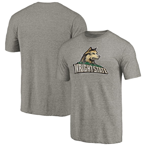 Men's Gray Wright State Raiders Classic Primary Tri-Blend T-Shirt