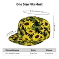 thumbnail image 6 of Gaeub Sunflowers In Vintage Flat Bill Snapback Hats Baseball Caps with Adjustable for Running Workouts and Outdoor Activities, 6 of 9