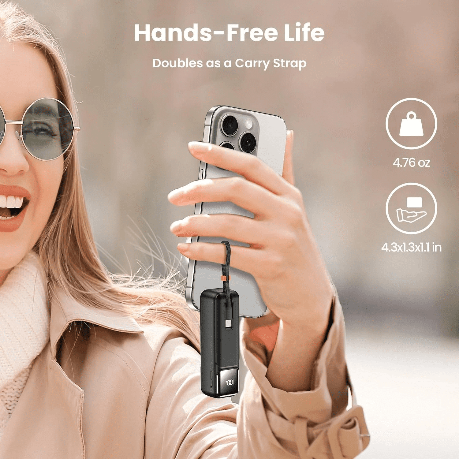 Entronix Mini Power Bank - 5000 mAh USB-C