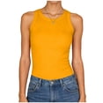 thumbnail image 4 of vigerkar Sleeveless Tank Tops for Women High Neck Racerback Ribbed Knit Top Summer 2026 Casual Basic Slim Fit Workout Shirts (Orange, XXL), 4 of 7