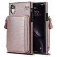 thumbnail image 1 of Funda tipo cartera para iPhone XR con tarjetero y correa para el hombro para mujer, 1 of 5