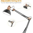 thumbnail image 3 of LEPOWER Floor Lamp, Metal Adjustable Reading Swing Arm Standing Lamp with Heavy Metal Base, Eye-Caring Reading/Pole Lamp with On/Off Switch for Living Room, Bedroom, Office Sand Black, 3 of 8