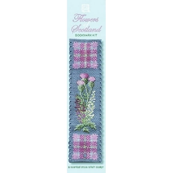 Textile Heritage Flowers of Scotland Counted Cross Stitch Bookmark Kit