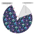 thumbnail image 2 of Lsque Skull flower cute Print Christmas Tree Skirt, Tree Skirt with Ties or Velcro, Perfect for Holiday Decorations, Halloween, and New Year-48", 2 of 7