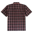 thumbnail image 2 of YAGO Men's Casual Plaid Short Sleeve Woven Button Down Shirt Black A7D (X-Large), 2 of 3