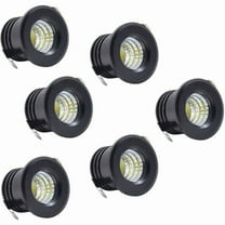 6-Pack Mini LED Ceiling Spotlights, 3W, Warm White, Compatible with
