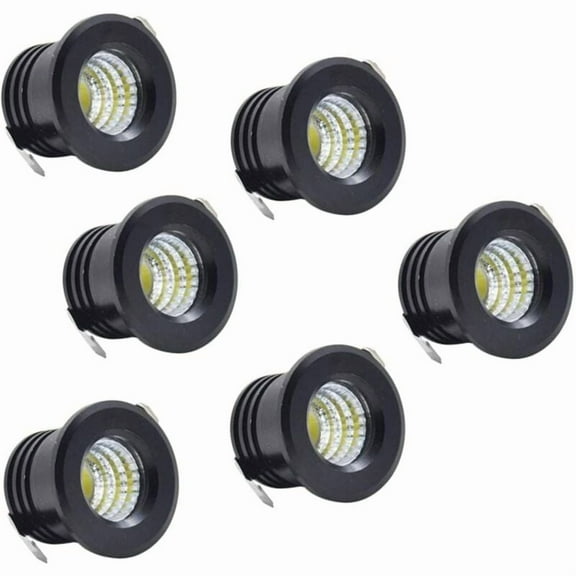 6-Pack Mini LED Ceiling Spotlights, 3W, Warm White, Compatible with