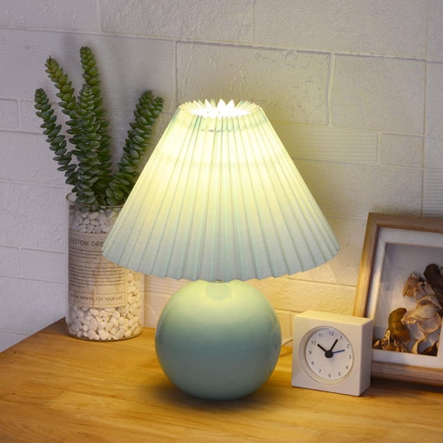 Lámpara LED plisada para decoración de escritorio, lámpara de lectura para el atención ojos, lámpara de soporte para dormitorio, decoración de Cerámica