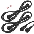 thumbnail image 1 of Uxcell 2-Pack Cable de Extensión a Prueba de Agua, Cable de 5 Pines de 3.28 Ft/1m con Conectores Masculinos y Femeninos IP67 para Focos [Negro], 1 of 7